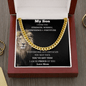 My Son | I Wish You Strength Cuban Link Chain - ALL4THEGIFTOFIT