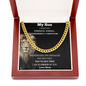 My Son | I Wish You Strength Cuban Link Chain - ALL4THEGIFTOFIT