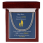 Hey Son.. | Love Mom | Cuban Link Chain - ALL4THEGIFTOFIT