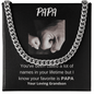 Papa | Your Loving Grandson | Cuban Chain - ALL4THEGIFTOFIT