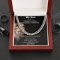 My Son | I Wish You Strength Cuban Link Chain - ALL4THEGIFTOFIT