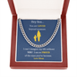 Hey Son.. | Love Mom | Cuban Link Chain - ALL4THEGIFTOFIT