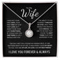 To My Wife (Black Card) | I Love You Forever & Always | Eternal Hope Necklace - ALL4THEGIFTOFIT