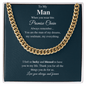 To My Man | My Soulmate, My Everything | Cuban Link Chain - Gift for Husband, Fiancé, Boyfriend - ALL4THEGIFTOFIT