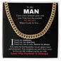 To My Man | My One True Love | Cuban Link Chain - Gift for Husband, Soulmate, Fiance, Boyfriend - ALL4THEGIFTOFIT