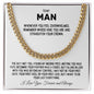 To My Man | My King | Cuban Link Chain - Gift for Husband, Soulmate, Fiancé, Boyfriend - ALL4THEGIFTOFIT