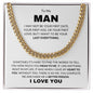 To My Man | You Complete Me | Cuban Link Chain - Gift for Husband, Soulmate, Fiancé, Boyfriend - ALL4THEGIFTOFIT