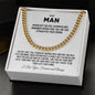 To My Man | My King | Cuban Link Chain - Gift for Husband, Soulmate, Fiancé, Boyfriend - ALL4THEGIFTOFIT