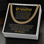 To My Amazing Grandson | Most Amazing Chapters | Love Grandma | Cuban Link Chain - ALL4THEGIFTOFIT