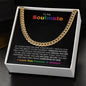 to My Soulmate | Through My Eyes | Cuban Link Chain - Gift for Husband, Fiancé, Boyfriend, Birthday, Anniversary - ALL4THEGIFTOFIT