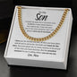 To My Son | Reach for the Stars | Love, Mom (Cuban Link Chain) - ALL4THEGIFTOFIT