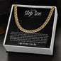 To My Step Son | Life Gave Me the Gift of You | Cuban Link Chain - ALL4THEGIFTOFIT