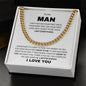 To My Man | You Complete Me | Cuban Link Chain - Gift for Husband, Soulmate, Fiancé, Boyfriend - ALL4THEGIFTOFIT