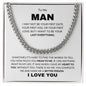To My Man | You Complete Me | Cuban Link Chain - Gift for Husband, Soulmate, Fiancé, Boyfriend - ALL4THEGIFTOFIT
