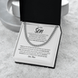 To My Son | Reach for the Stars | Love, Mom (Cuban Link Chain) - ALL4THEGIFTOFIT
