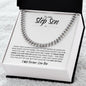 To My Step Son | Life Gave Me the Gift of You | Cuban Link Chain - ALL4THEGIFTOFIT