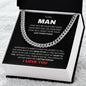 To My Man | You Complete Me | Cuban Link Chain - Gift for Husband, Soulmate, Fiance, Boyfriend - ALL4THEGIFTOFIT