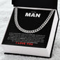 To My Man | Love Made Us Forever | Cuban Link Chain - Gift for Husband, Fiance, Boyfriend - ALL4THEGIFTOFIT