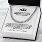 To My Man | My King | Cuban Link Chain - Gift for Husband, Soulmate, Fiancé, Boyfriend - ALL4THEGIFTOFIT