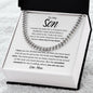 To My Son | Reach for the Stars | Love, Mom (Cuban Link Chain) - ALL4THEGIFTOFIT