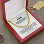 To My Man | My King | Cuban Link Chain - Gift for Husband, Soulmate, Fiancé, Boyfriend - ALL4THEGIFTOFIT