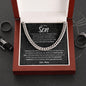 To My Son (Textured Black) | I am Proud of You | Cuban Link Chain) - ALL4THEGIFTOFIT