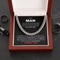 To My Man | You Complete Me | Cuban Link Chain - Gift for Husband, Soulmate, Fiance, Boyfriend - ALL4THEGIFTOFIT