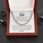 To My Son | Reach for the Stars | Love, Mom (Cuban Link Chain) - ALL4THEGIFTOFIT