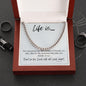 Life Is... | Cuban Link Chain - Gift for Easter, Confirmation, Birthdays, Holidays - ALL4THEGIFTOFIT