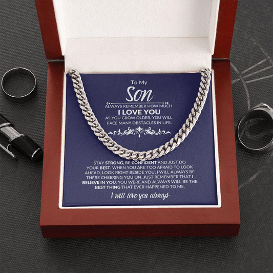 To My Son | You are Strong and Confident | Cuban Link Chain - ALL4THEGIFTOFIT