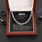 To My Man | My One True Love | Cuban Link Chain - Gift for Husband, Soulmate, Fiance, Boyfriend - ALL4THEGIFTOFIT