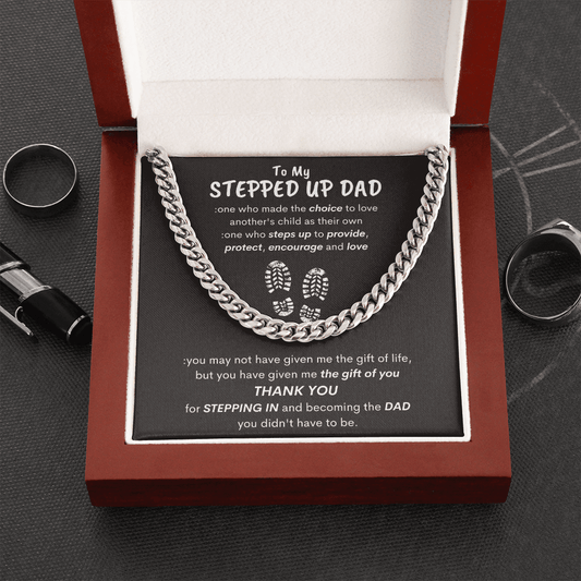 To My Stepped Up Dad | Thank You For Giving Me The Gift Of You - ALL4THEGIFTOFIT