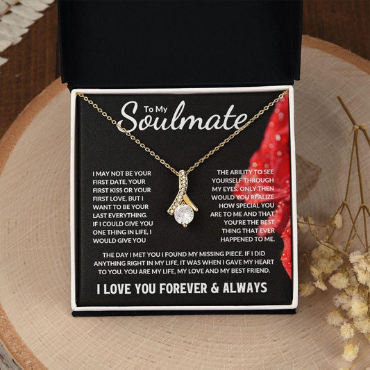 To My Soulmate | Through My Eyes | Alluring Beauty Necklace - Gift for Wife, Fiancée, Girlfriend - ALL4THEGIFTOFIT
