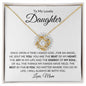 To My Lovely Daughter | You Are My Angel - Mom | Love Knot Necklace - ALL4THEGIFTOFIT
