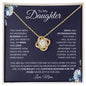 To My Daughter | My Incredible Blessing | Love, Mom | Love Knot - Blue Design - ALL4THEGIFTOFIT
