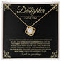 To My Daughter | I Believe In You | Love Knot Necklace - ALL4THEGIFTOFIT