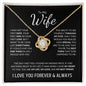 To My Wife (Black Card) | I Love You Forever & Always | Love Knot Necklace - ALL4THEGIFTOFIT