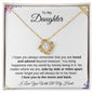 To My Daughter | I Love You with all My Heart | Love Knot Necklace - ALL4THEGIFTOFIT