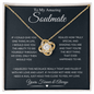 To My Amazing Soulmate | Yours Forever & Always | Love Knot Necklace - Gift for Wife, Fiance, Girlfriend - ALL4THEGIFTOFIT