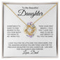 To My Beautiful Daughter | I'd Use My Last Breath to Tell You I Love You | Love Knot Necklace - ALL4THEGIFTOFIT