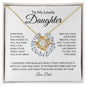 To My Lovely Daughter | My Last Breath - Dad | Love Knot Necklace - ALL4THEGIFTOFIT