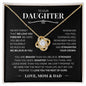 To Our Daughter - We Believe In You | Love, Mom & Dad | Love Knot Necklace - ALL4THEGIFTOFIT