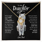 To My Daughter | I Will Always Have Your Back | Love Knot Necklace - ALL4THEGIFTOFIT
