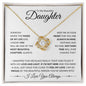 To My Beautiful Daughter | I Love You Always | Love Knot Necklace - ALL4THEGIFTOFIT
