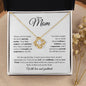 Dear Mom | Most Amazing Mother | Love Knot Necklace - Gift for Mother's Day, Birthday, Holidays, Just Because - ALL4THEGIFTOFIT