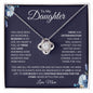 To My Daughter | My Incredible Blessing | Love, Mom | Love Knot - Blue Design - ALL4THEGIFTOFIT