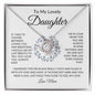 To My Lovely Daughter | You Are Always in My Heart | Love Knot Necklace - ALL4THEGIFTOFIT