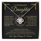 To My Beautiful Daughter | You Are Always In My Heart | Love Knot Necklace - ALL4THEGIFTOFIT