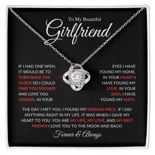 To My Beautiful Girlfriend | My Love, My Best Friend | Love Knot Necklace - ALL4THEGIFTOFIT