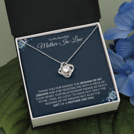 To My Beautiful Mother-In-Law | Gift of You (Son-In-Law) | Love Knot Necklace - Gift for Mother's Day, Wedding, Birthday, Holidays - ALL4THEGIFTOFIT